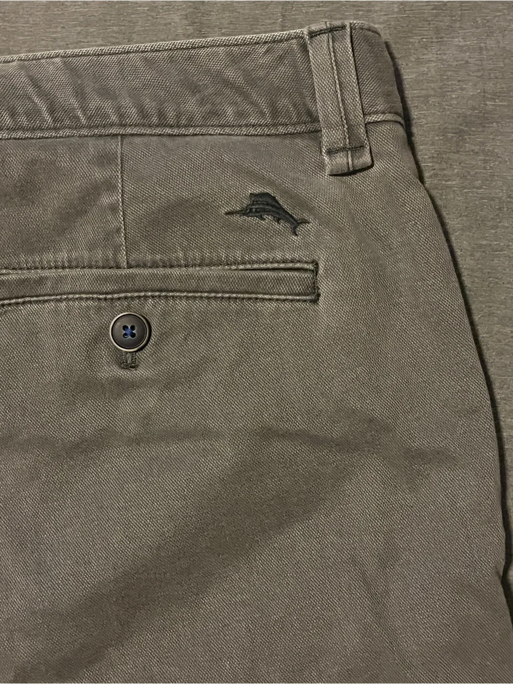 Tommy Bahama Men's Gray Cargo Shorts with Floral Waistband
